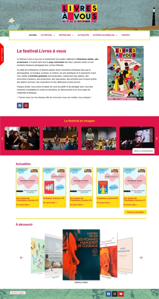 Site Internet Livres à vous version 2025