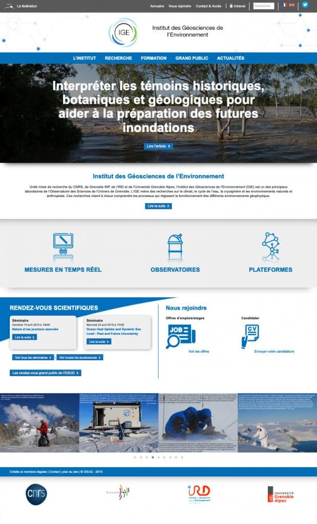 Creation du site Internet IGE