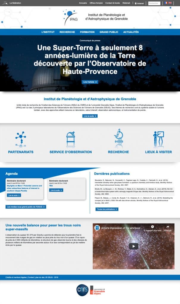 Ipag création du site Web
