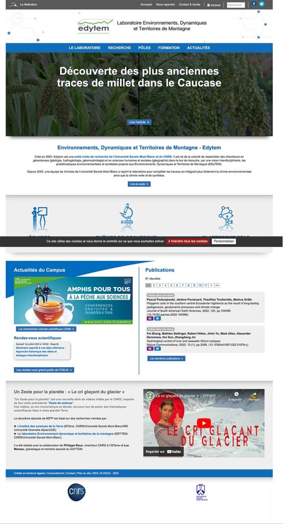 Création du site Edytem Osug