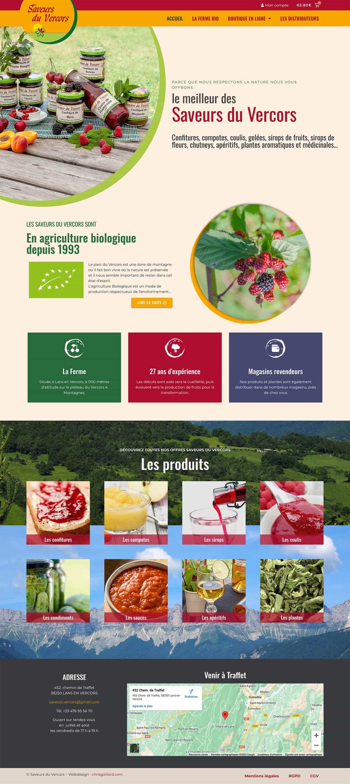 Sites internet Saveurs du Vercors