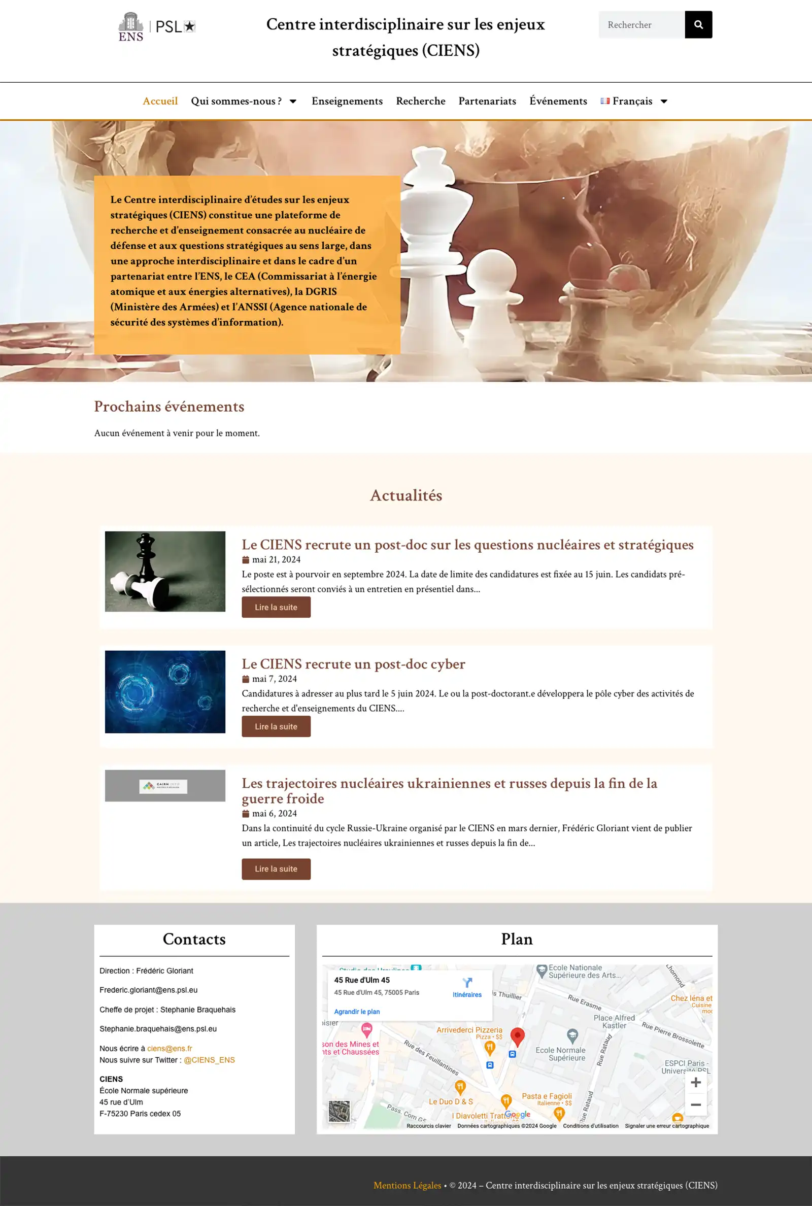 Refonte du site du CIENS