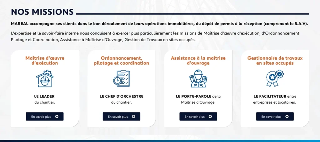 Création du site Internet Maréal One page.
