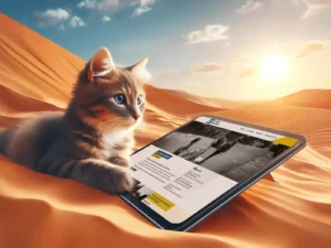 Chat du désert site WordPress