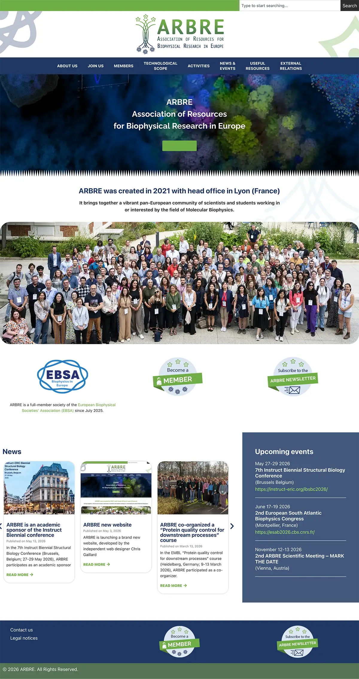 Accueil site web arbre