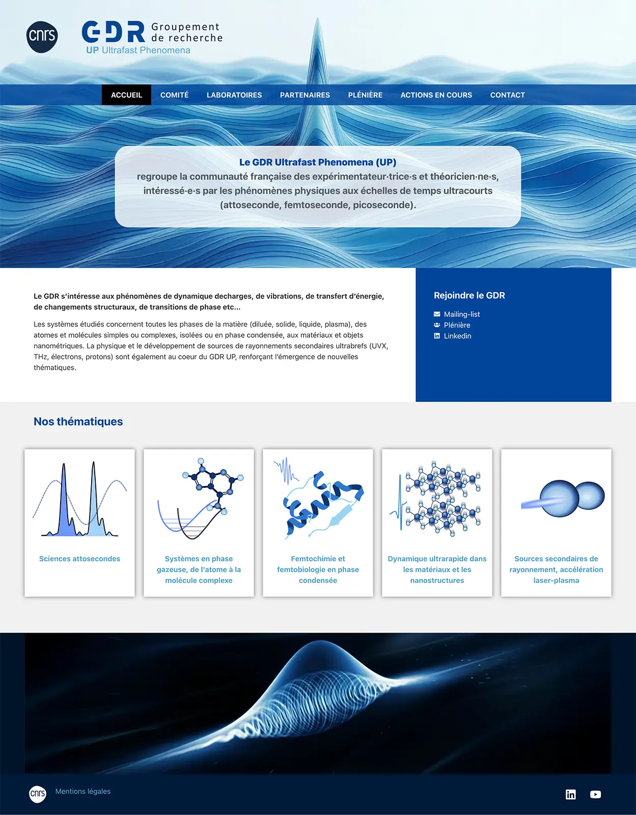 Webdesign Gdrup site Internet scientifique avec WordPress